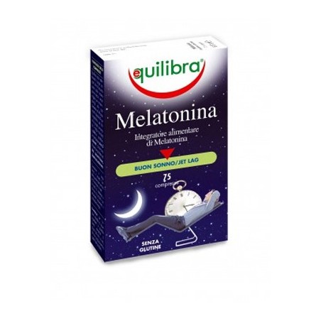 Equilibra Melatonina 1 mg integratore per buon sonno e jet lag 75 compresse Equilibra Melatonina 1 mg integratore per buon sonno e jet lag 75 compresse