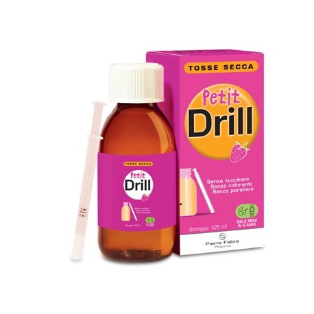 Petit Drill Sciroppo per tosse grassa e secca per bambini aroma fragola 125 ml
