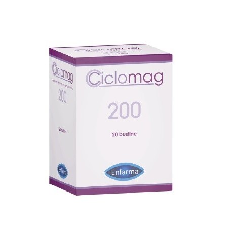 Ciclomag 200 Integratore di magnesio e potassio per stanchezza 20 bustine Ciclomag 200 Integratore di magnesio e potassio per stanchezza 20 bustine