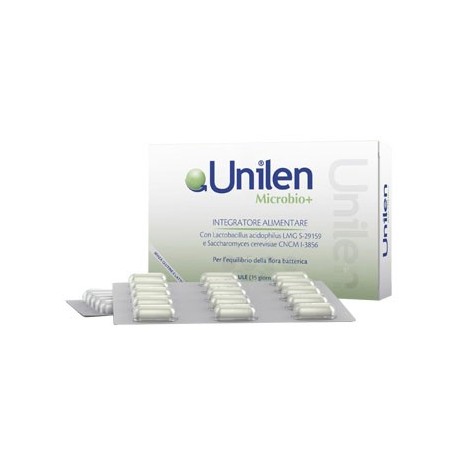 Uniderm Unilen Microbio+ probiotici e lieviti per equilibrio flora batterica 30 capusule