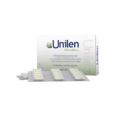 Uniderm Unilen Microbio+ probiotici e lieviti per equilibrio flora batterica 30 capusule Uniderm Unilen Microbio+ probiotici e lieviti per equilibrio flora batterica 30 capusule