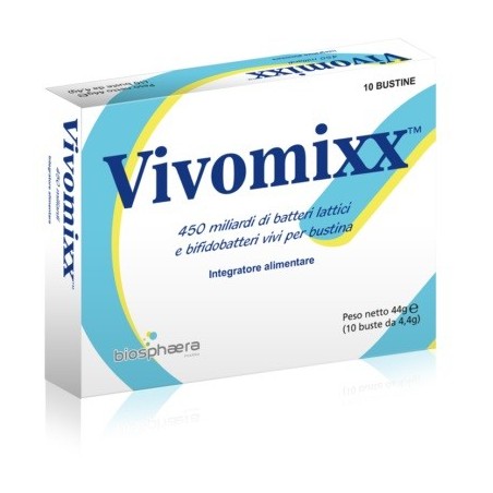 Vivomixx 450 miliardi - Integratore di fermenti lattici per l'intestino 10 bustine Vivomixx 450 miliardi - Integratore di fermenti lattici per l'intestino 10 bustine