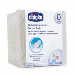Chicco Bastoncini per orecchie per bambini 60 pezzi