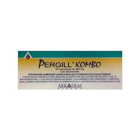 Pergill Kombo integratore per intolleranza alla digestione del lattosio 40 compresse Pergill Kombo integratore per intolleranza alla digestione del lattosio 40 compresse