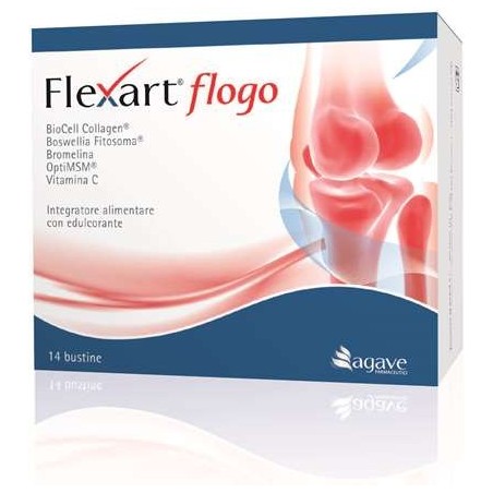 Flexart Flogo integratore per disturbi articolari e cartilaginei 14 bustine Flexart Flogo integratore per disturbi articolari e cartilaginei 14 bustine