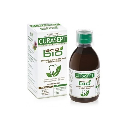 Curasept EcoBio collutorio antiplacca protettivo naturale 300 ml Curasept EcoBio collutorio antiplacca protettivo naturale 300 ml