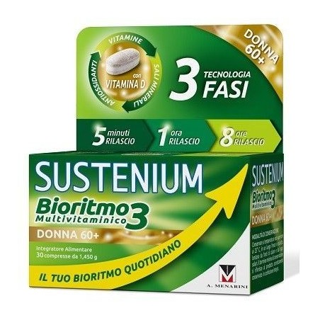 Sustenium Bioritmo 3 Donna 60+ - Integratore multivitaminico Sustenium Bioritmo 3 Donna 60+ - Integratore multivitaminico