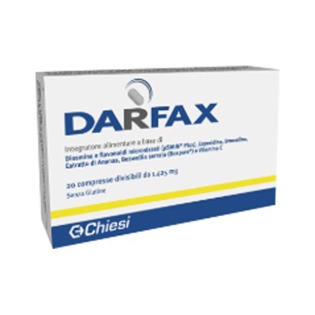 Darfax integratore drenante per funzionalità del microcircolo 20 compresse divisibili Darfax integratore drenante per funzionalità del microcircolo 20 compresse divisibili