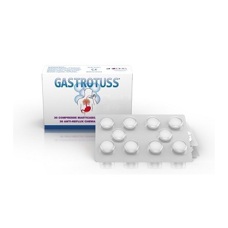 Gastrotuss integratore per reflusso gastroesofageo e faringolaringeo 30 compresse Gastrotuss integratore per reflusso gastroesofageo e faringolaringeo 30 compresse