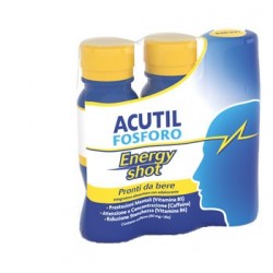 Acutil Fosforo Energy Shot - Integratore energetico per concentrazione 3 flaconcini da 60 ml