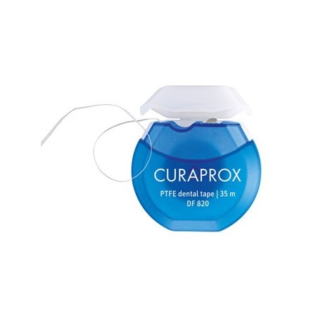 Curaprox PTFE Dental Tape DF 820 filo interdentale resistente 35 m Curaprox PTFE Dental Tape DF 820 filo interdentale resistente 35 m