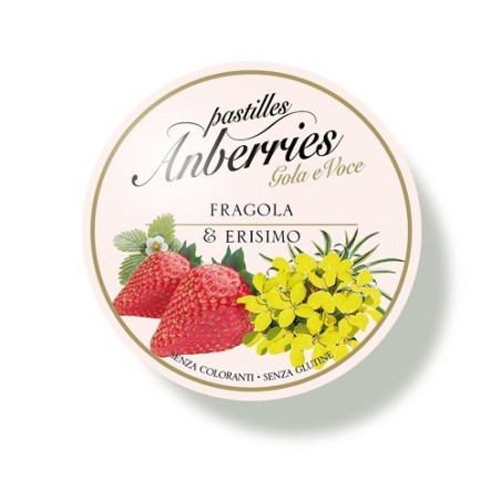 Anberries Fragola e Erisimo Caramelle per la Gola 55 g Anberries Fragola e Erisimo Caramelle per la Gola 55 g