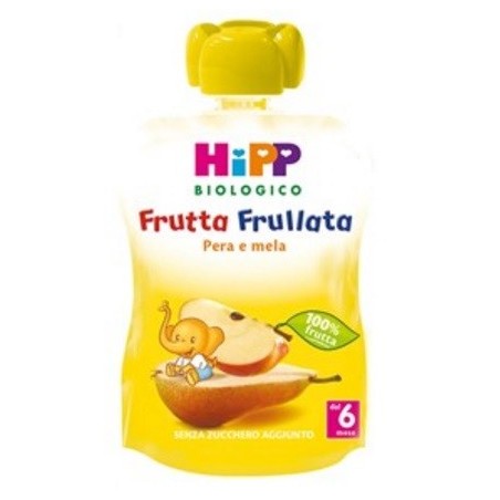 Hipp Biologico Frutta Frullata pera mela per bambini 90 g Hipp Biologico Frutta Frullata pera mela per bambini 90 g