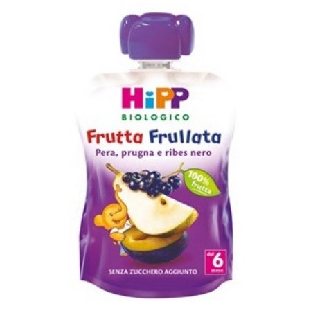 Hipp Biologico Frutta Frullata pera prugna ribes nero per bambini 90 g Hipp Biologico Frutta Frullata pera prugna ribes nero per bambini 90 g