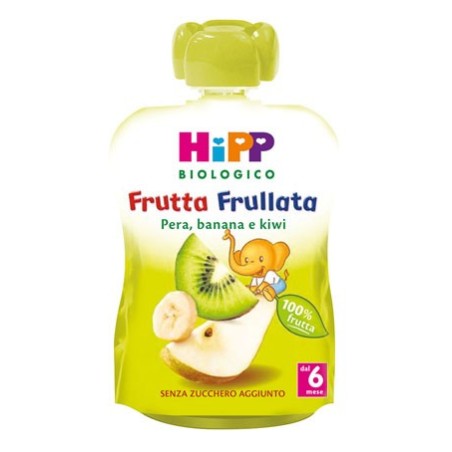 Hipp Biologico Frutta Frullata pera, banana, kiwi per bambini 90 g Hipp Biologico Frutta Frullata pera, banana, kiwi per bambini 90 g