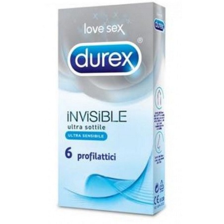 Durex Invisible - Preservativi ultra sottili 6 pezzi Durex Invisible - Preservativi ultra sottili 6 pezzi
