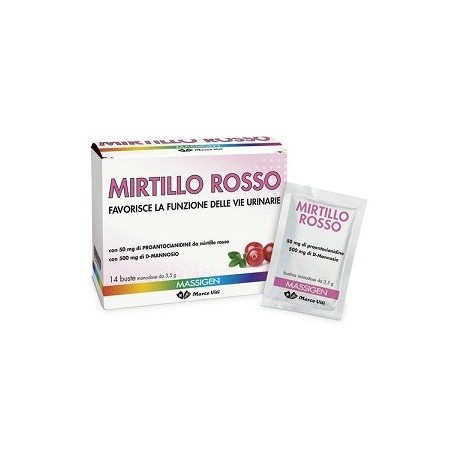 Viticist Mirtillo Rosso integratore emolliente lenitivo per vie urinarie 14 bustine