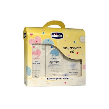 Chicco Baby Moments Set Bagnetto Bagnoschiuma+Crema Corpo+Colonia