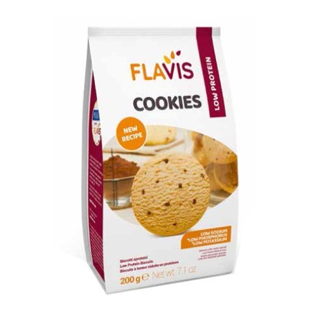 Mevalia Flavis Cookies - Biscotti aproteici con gocce di cioccolato Mevalia Flavis Cookies - Biscotti aproteici con gocce di cioccolato