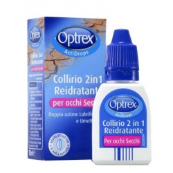 Optrex Actidrops 2 in 12 Collirio idratante rinfrescante per occhi secchi 10 ml