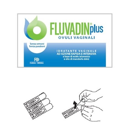 Fluvadin Plus ovuli vaginali idratanti vaginali rapidi intensivi 10 pezzi Fluvadin Plus ovuli vaginali idratanti vaginali rapidi intensivi 10 pezzi