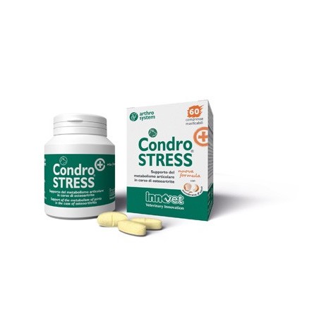 Condrostress+ integratore per osteoartrite degli animali 60 compresse masticabili Condrostress+ integratore per osteoartrite degli animali 60 compresse masticabili
