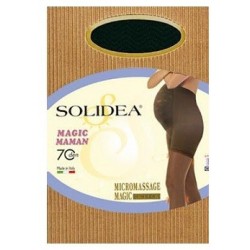 Solidea Magic Maman Collant velato micromassaggiante per cellulite e smagliature in gravidanza 70 den nero taglia 4