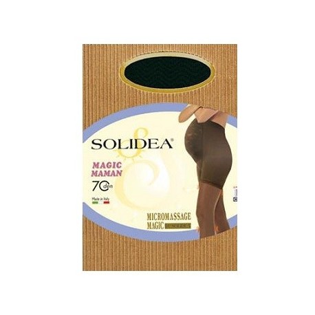 Solidea Magic Maman Collant velato micromassaggiante per cellulite e smagliature in gravidanza 70 den nero taglia 4