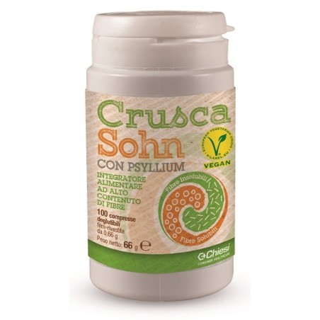 Crusca Sohn Vegan Con Psyllium 100 Compresse Contro la Stitichezza Crusca Sohn Vegan Con Psyllium 100 Compresse Contro la Stitichezza