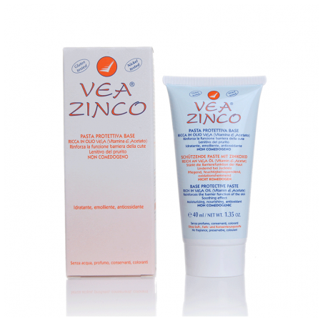 Vea Zinco Pasta Protettiva per il cambio del pannolino Base all'Ossido di Zinco 40ml Vea Zinco Pasta Protettiva per il cambio del pannolino Base all'Ossido di Zinco 40ml