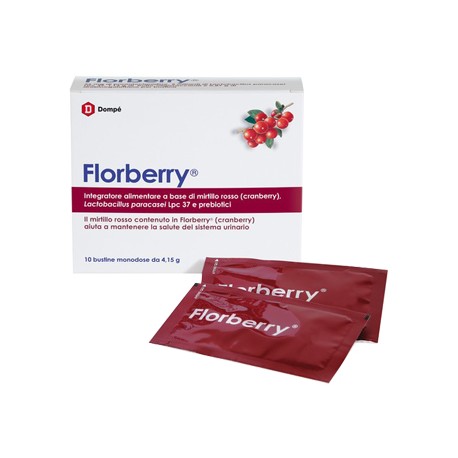 Florberry 10 Bustine Fermenti Lattici per Vie Urinarie e Intestino