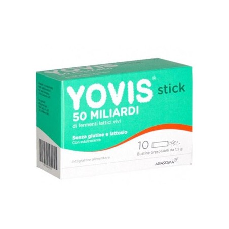 Yovis Stick 50 miliardi di fermenti lattici vivi ad azione probiotica 10 bustine Yovis Stick 50 miliardi di fermenti lattici vivi ad azione probiotica 10 bustine