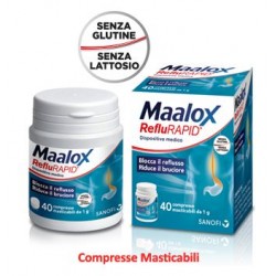 Maalox Reflurapid 40 Compresse Masticabili Contro il Reflusso Gastrico