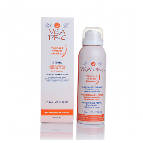 Vea Pf-C - Crema Viso Spray Antiossidante e Antirughe per Pelli Normali e Secche 50ml