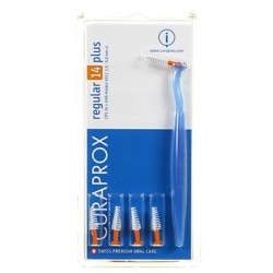 Curaprox Regular Arancione 14 Regular scovolino conico per spazi interdentali 5 testine + supporto