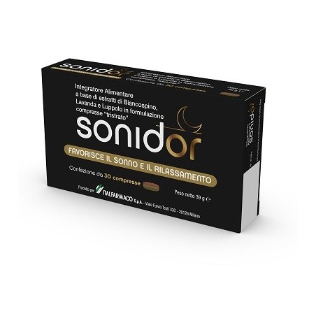 Sonidor 30 Compresse - Integratore per i Disturbi del Sonno Sonidor 30 Compresse - Integratore per i Disturbi del Sonno