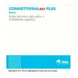 ConnettivinaBio Plus Garze per Ferite della Cute 10 Garze
