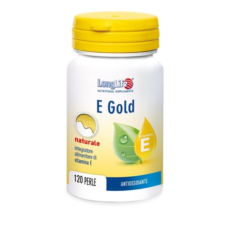 Longlife E-Gold 90 U.I Integratore Antiossidante alla Vitamina E 120 Perle Longlife E-Gold 90 U.I Integratore Antiossidante alla Vitamina E 120 Perle