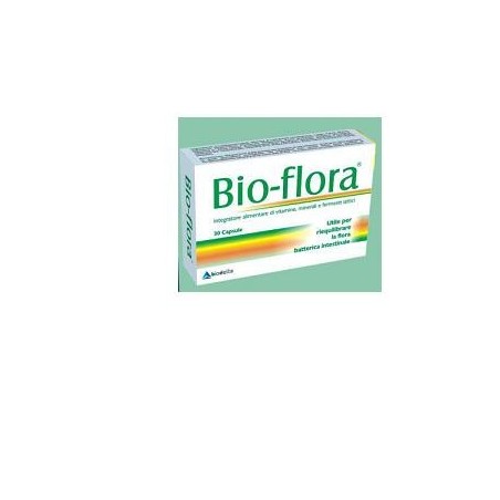 Bio-flora integratore probiotico per flora batterica intestinale 30 capsule Bio-flora integratore probiotico per flora batterica intestinale 30 capsule