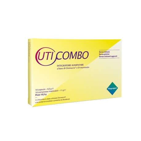 Uticombo integratore per vie urinarie 10 capsule + 10 compresse masticabile