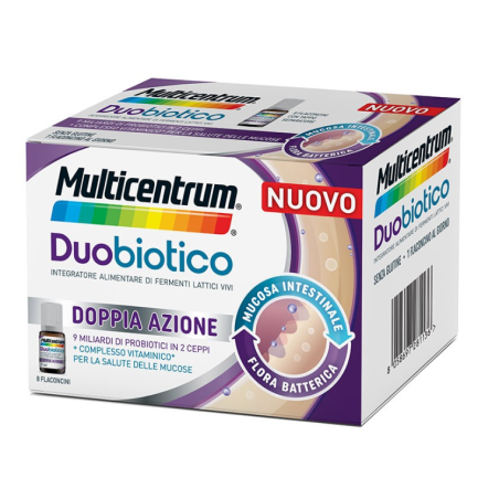 Multicentrum Duobiotico Integratore di Fermenti Lattici Vivi e Vitamine 8 Flaconcini Multicentrum Duobiotico Integratore di Fermenti Lattici Vivi e Vitamine 8 Flaconcini