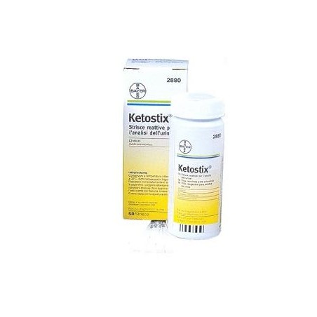Ketostix Strisce reattive test per corpi chetonici nell'urina 50 pezzi Ketostix Strisce reattive test per corpi chetonici nell'urina 50 pezzi