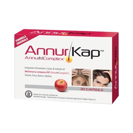 AnnurKap integratore di Melannurca Campana per il benessere dei capelli 30 capsule