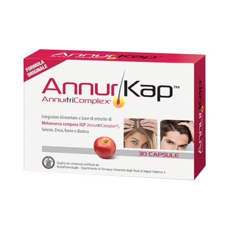 AnnurKap integratore di Melannurca Campana per il benessere dei capelli 30 capsule AnnurKap integratore di Melannurca Campana per il benessere dei capelli 30 capsule