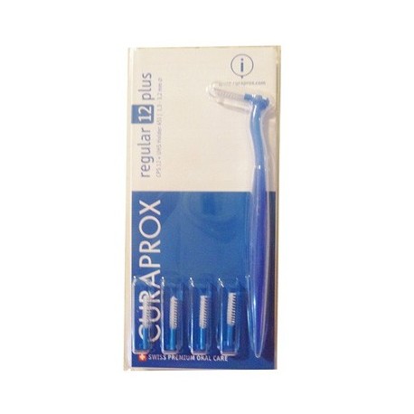 Curaprox Regular Blu 12 Plus scovolino per spazi interdentali 5 testine + supporto