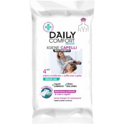 Daily Comfort Senior Panni con cuffia usa e getta per igiene dei capelli 4 kit