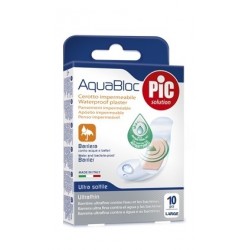 PIC Aquabloc Cerotto Impermeabile Antibatterico 25x72 mm 10 Pezzi