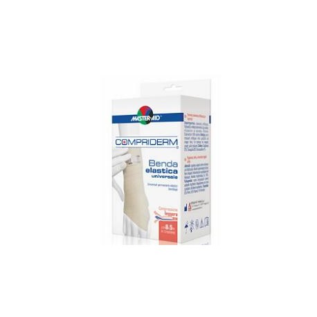 M-AID Compriderm Benda Elastica per Contusioni e Traumi 8 cm x 5 m