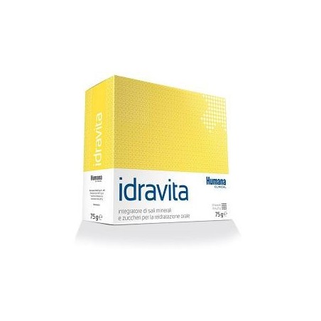 Humana Idravita soluzione salina idratante gusto banana 12 bustine Humana Idravita soluzione salina idratante gusto banana 12 bustine