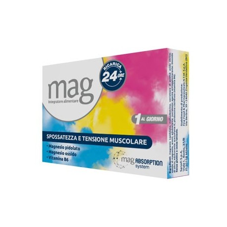 Mag Ricarica 24 Ore Integratore energizzante con magnesio e vitamina B6 10 bustine